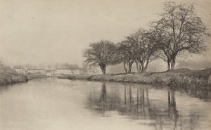 河边的村庄》，1890-1891 年，1893 年印刷（照片） 作者 彼得·亨利·爱默生
