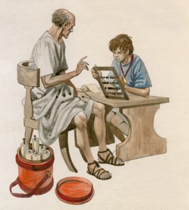 Julius Caesar小时候，学会用算盘计算 作者 彼得·杰克逊