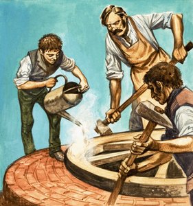 黄飞鸿...一百年前的乡村生活。将铁轮辋放在轮子上的Wheelwrights 作者 彼得·杰克逊