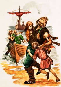 当他们年轻时：圣帕特里克（纸上水粉） 作者 彼得·杰克逊