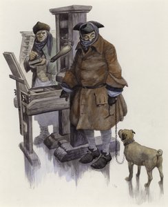 William Hogarth，1740年2月16日，在泰晤士河畔的Frost Fair 作者 彼得·杰克逊