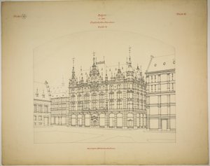 Rathskeller Neubau，德国萨克森-安哈尔特州哈勒（萨勒州），透视（未完成）