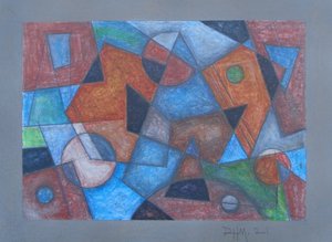 向上的推力，2021 年（丙烯酸画板） 作者 彼得麦克卢尔