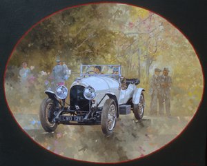 凯尔马什的3升Bentley（布面油画） 作者 彼得·米勒