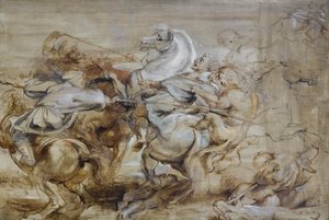 猎狮，约 1614-15 年（橡木上的油彩） 作者 彼得·保罗·鲁本斯