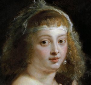 身穿裘皮长袍的 Helene Fourment 详情 作者 彼得·保罗·鲁本斯