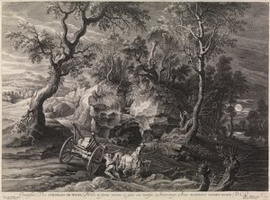 卡住战车的风景（雕刻） 作者 彼得·保罗·鲁本斯