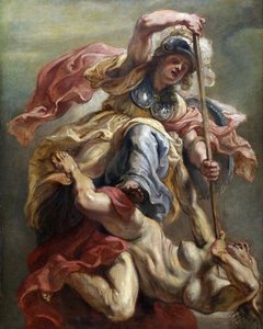 密涅瓦（Minerva），1632年至1634年之间，是征服煽动性的智慧。 作者 彼得·保罗·鲁本斯