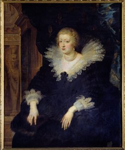 法国王后奥地利安妮的肖像（1601-1666） 路易十三的妻子（1601-1643） 彼得-保罗（Pierre-Paul）-鲁本斯（或彼得-保罗或彼得-保罗斯）（1577-1640）的画作（ec.flam） 1625年太阳。1,29x1,06米 马德里，普拉多博物馆 作者 彼得·保罗·鲁本斯