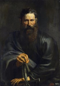 使徒保罗--彼得-保罗-鲁本斯（1577-1640）。木板上的油彩，约1615年。尺寸：105.6x74厘米。国家冬宫，圣彼得堡 作者 彼得·保罗·鲁本斯
