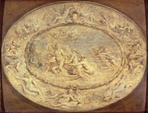 金星的诞生，c.1632-33（面板上的黑色粉笔和油） 作者 彼得·保罗·鲁本斯