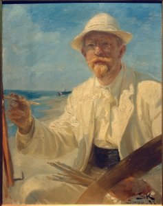 艺术家的自画像 作者 Peder Severin Krøyer