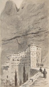希腊Mega Spileon的修道院，1896年。 作者 彼得·托夫特