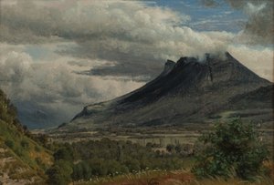 格拉尼耶山丘，从尚贝里的克鲁塞山远眺 1850 年 纸本油画 作者 彼得·威廉·卡尔·凯恩