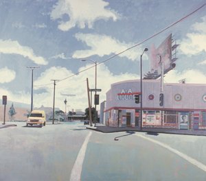 AA 酒类商店，洛杉矶，2001 年（布面油画）
