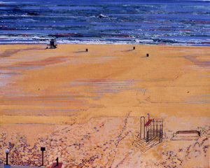 来自海滩：圣莫尼卡，2003 年（布面油画）