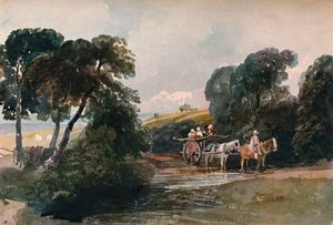 干草车过河，c1824 作者 彼得·德温特