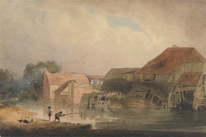 河边的场景 老磨坊，1805-10 . 作者 彼得·德温特