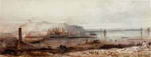海港风光，约 1830-1840 年（水彩画） 作者 彼得·德温特