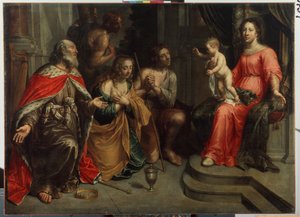 "圣母面前的罪人》 Peeter (Peter) van Lint (1609-1690) 17 世纪 国家露天博物馆，圣彼得堡加奇纳宫