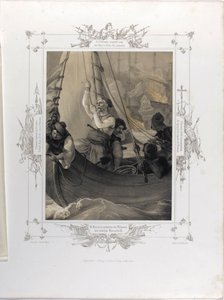 君士坦丁·卡纳里斯（Constantine Kanaris）从G专辑中摧毁了Tchesme的三艘土耳其战舰 作者 Peter von Hess