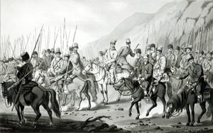 俄罗斯哥萨克的不同部落在行军秩序中，1813年