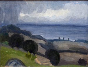 克里米亚风景。Rain par Utkin, Pyotr Savvich (1877-1934)