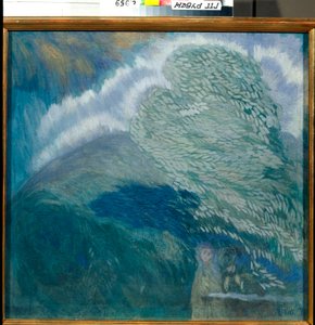 "" Les amants de la tempete "" (Storm Lovers) Pyotr Savvich Utkin (1877-1934) 绘画，1908 暗淡 76.5x81 厘米，莫斯科国立特列季亚科夫画廊