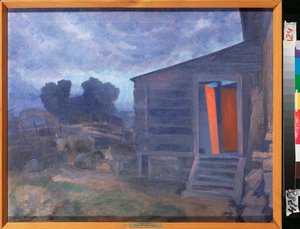 蓝色风景 - 绘画：Pyotr (Piotr, Petr) Savvich Utkin (Outkine)（1877-1934），布面油画 - 俄罗斯艺术
