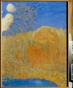 "" Terres inondees "" (Flood-Lands) Pyotr Savvich Utkin (1877-1934) 绘画，1908 暗淡 72x55.9 厘米国家特列季亚科夫画廊，莫斯科