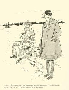 Phil May 的卡通，来自 1890 年代（石版画） 作者 菲尔·梅