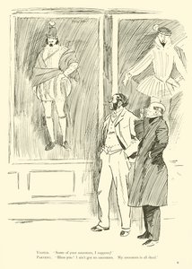 Phil May 的卡通，来自 1890 年代（石版画）