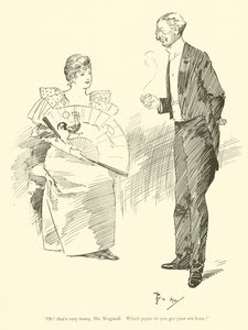 Phil May 的卡通，来自 1890 年代（石版画）