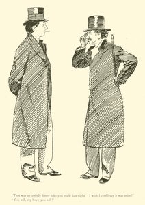 Phil May 的卡通，来自 1890 年代（石版画）