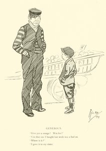 Phil May 的卡通，来自 1890 年代（石版画） 作者 菲尔·梅