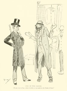 Phil May 的卡通，来自 1890 年代（石版画） 作者 菲尔·梅