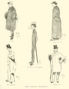 Phil May 的卡通，来自 1890 年代（石版画）