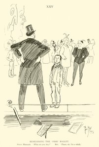 Phil May 的卡通，来自 1890 年代（石版画） 作者 菲尔·梅