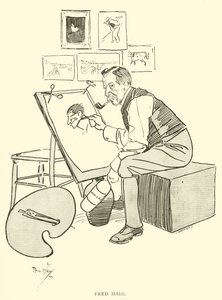 Phil May 的卡通，来自 1890 年代（石版画）