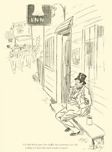菲尔·梅 (Phil May) 的卡通画，来自 1890 年代（石版画） 作者 菲尔·梅