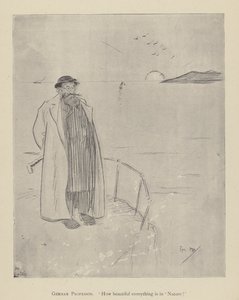 菲尔·梅 (Phil May) 的卡通画，来自 1890 年代（石版画）