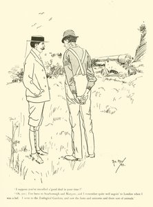 菲尔·梅 (Phil May) 的卡通画，来自 1890 年代（石版画）