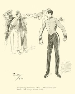 Phil May 的卡通，来自 1890 年代（石版画）