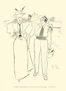 Phil May 的卡通，来自 1890 年代（石版画） 作者 菲尔·梅