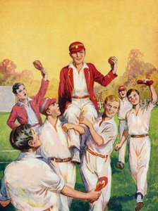 男子板球，比赛的英雄（彩色平印 作者 菲利伯·路易斯·德布科特