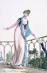 偷偷摸摸的信件，来自“巴黎的模式与方式”的插图 作者 菲利伯·路易斯·德布科特