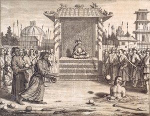 篡位者被石头砸死》，出版。1672.   作者 菲利普·巴尔达乌斯