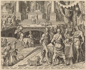 约西亚庆祝逾越节 作者 菲利普·加勒，仿照 Maerten van Heemskerck
