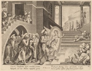 天使救使徒出狱 作者 菲利普·加勒在 Maerten van Heemskerck 之后