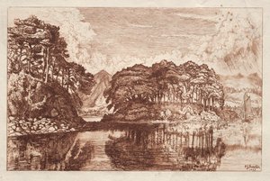 湖，1875年。 作者 菲利普·吉尔伯特·哈默顿